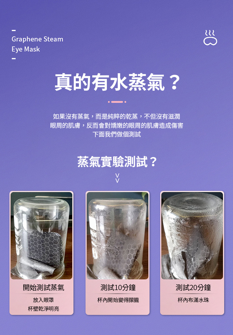 石墨烯溫感熱敷蒸氣眼罩