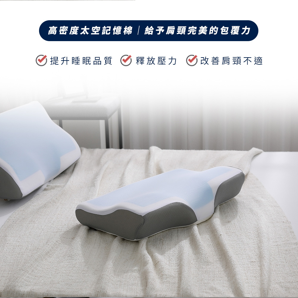 【BEST】冰晶涼感記憶枕 涼感枕頭 贈3M防潑水大和枕套(灰)