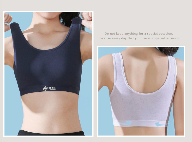 透氣舒適背心式運動防震少女內衣 無鋼圈內衣 L-XL