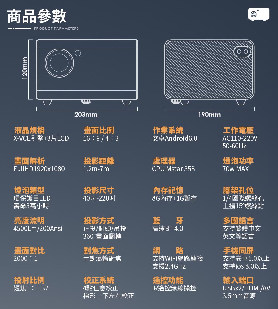 高清畫質投影機 行動投影機 迷你投影機