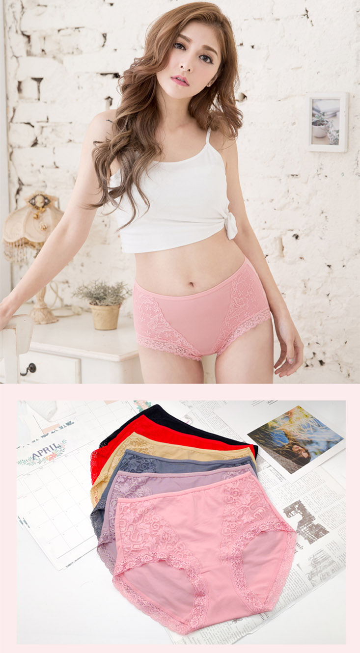 台灣製加大尺碼天絲棉透氣高腰無痕內褲 6色 L-XXL