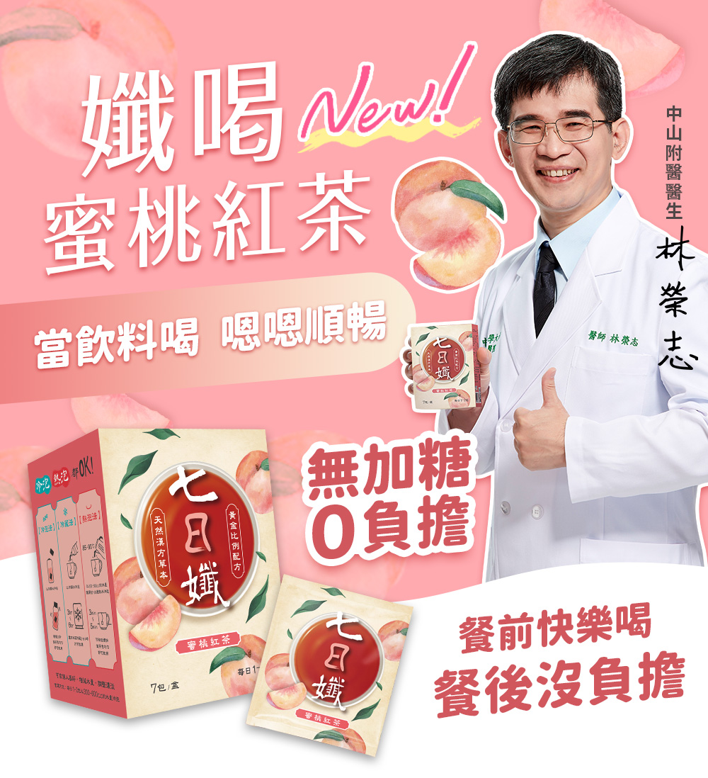 【家家生醫】七日孅-孅體茶包(7包/盒) 新上市玄米煎茶/蜜桃紅茶