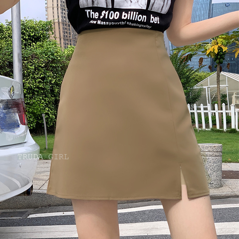 韓系S-XL八色簡約時尚開叉挺版西裝短裙 半身裙