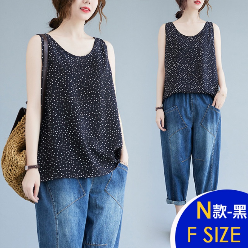 寬鬆韓國製棉麻亞麻森林系上衣 背心 多款可選 雪紡上衣 棉麻上衣