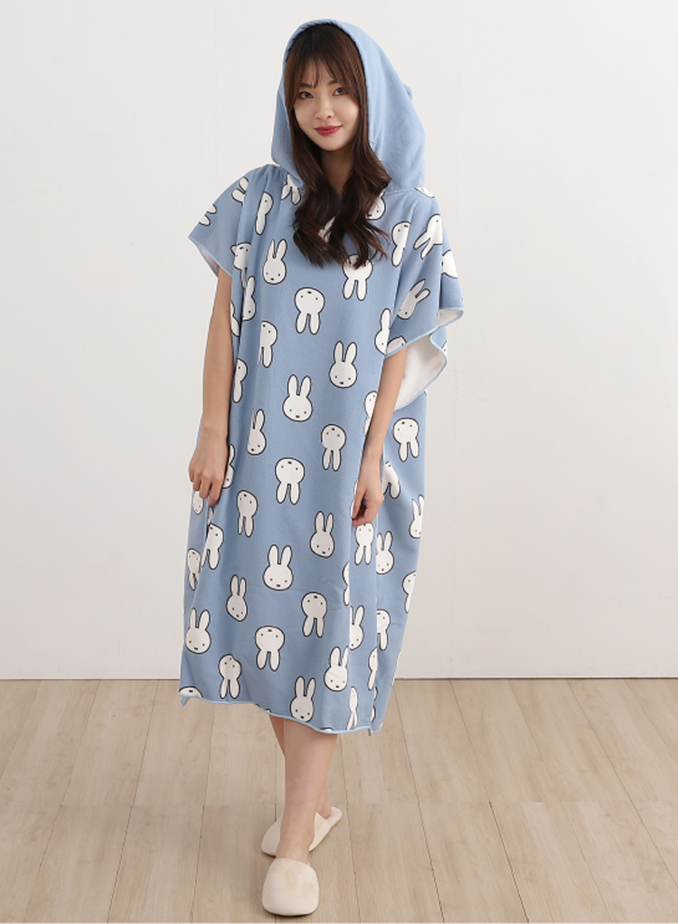 【星紅織品】Miffy米飛連帽浴袍(2款任選) 超強吸水力 浴巾