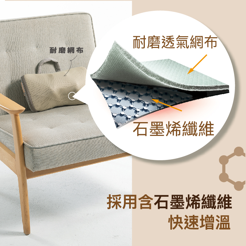 【muva】石墨烯極致手感揉捏枕 按摩枕(SA131)