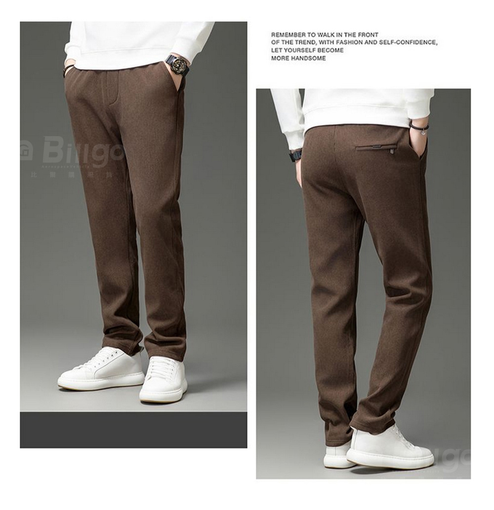 加絨加厚刷毛鬆緊腰燈芯絨長褲 厚磅保暖褲 L-5XL