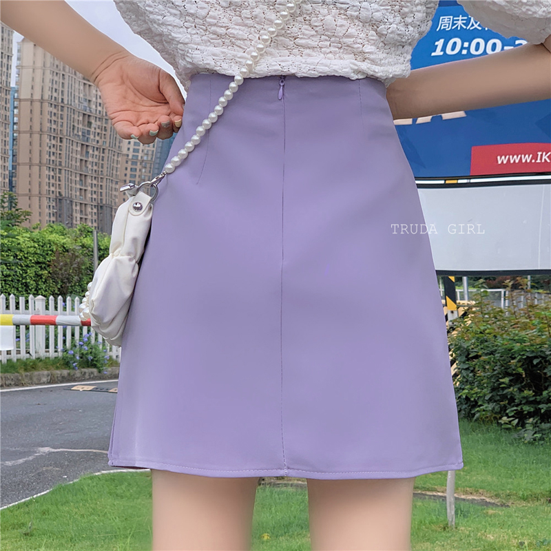 韓系S-XL八色簡約時尚開叉挺版西裝短裙 半身裙