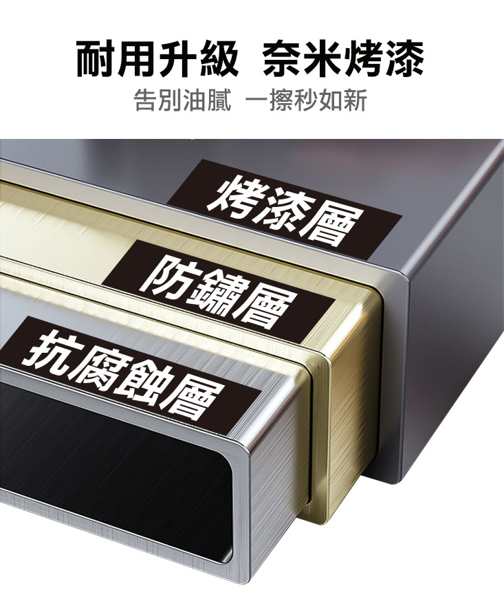 北歐風格可掀門大空間廚房置物架