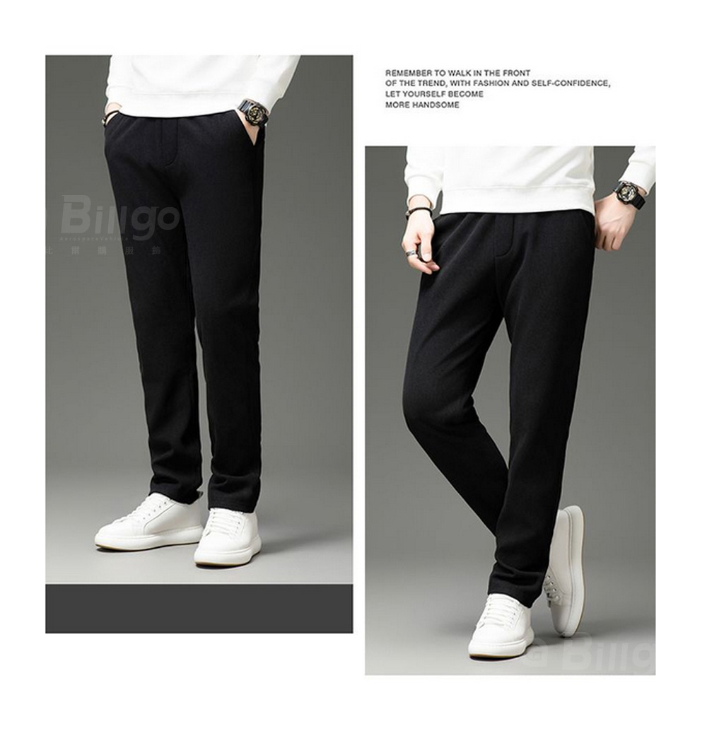 加絨加厚刷毛鬆緊腰燈芯絨長褲 厚磅保暖褲 L-5XL