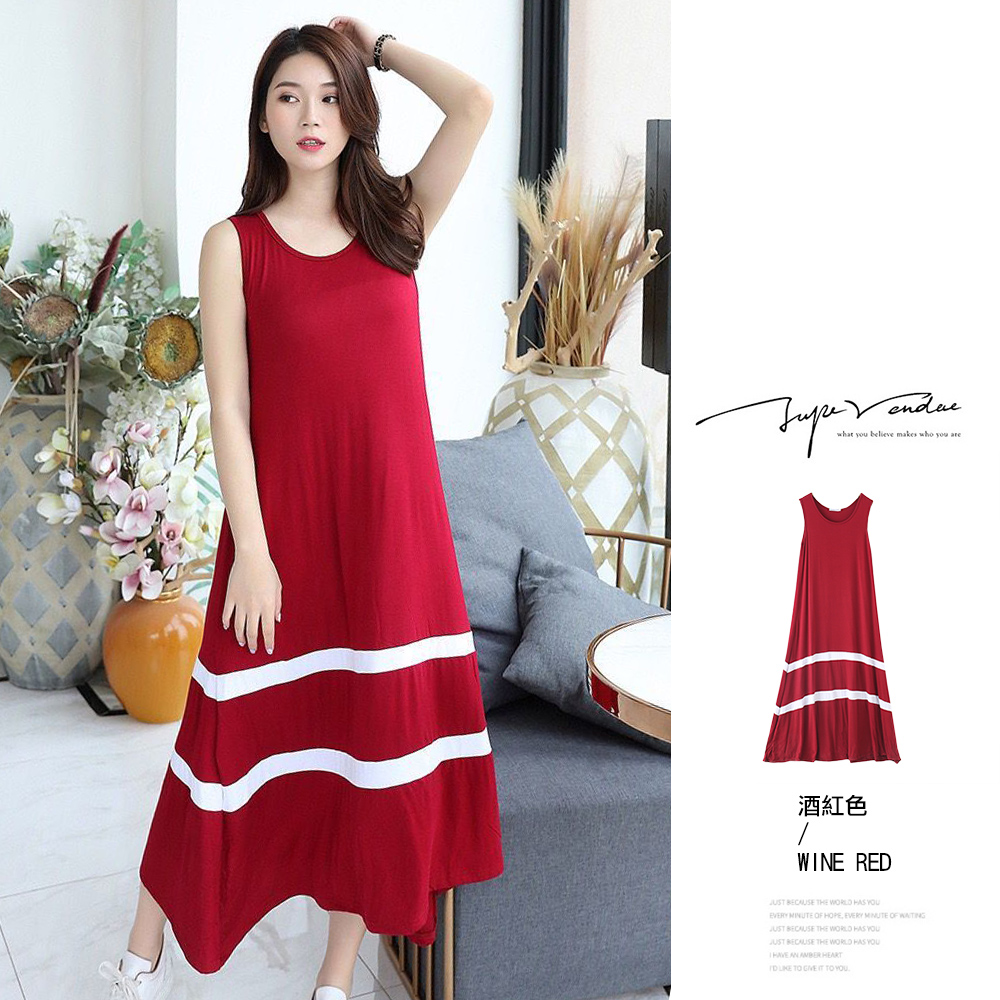 寬鬆莫代爾涼爽親膚連身裙 冰絲裙 涼感洋裝 連身裙 親膚舒適