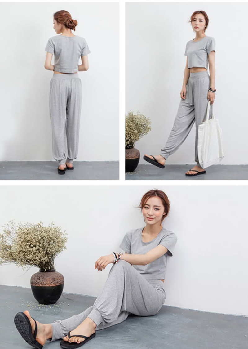 百搭寬鬆飄逸涼爽燈籠褲 休閒褲 寬褲 防蚊褲 大尺碼 瑜珈褲 兩款任選