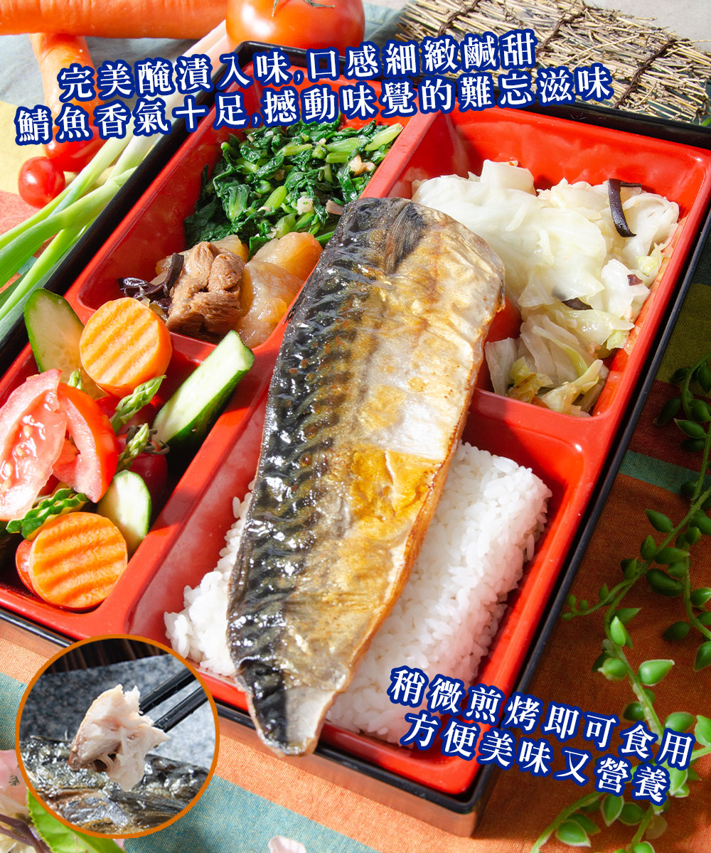 【鮮綠生活】超大片2L挪威鯖魚 約210g/片