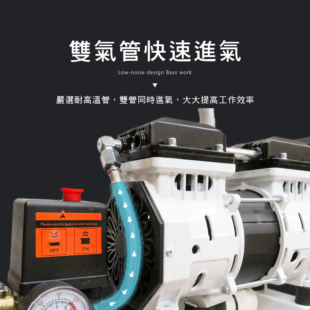 【HANLIN 】免維護無油9L空壓機