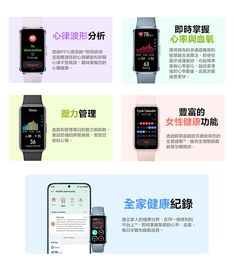 【HUAWEI 華為】Bnad 10 1.47吋智慧手環 健康手環 智能手錶