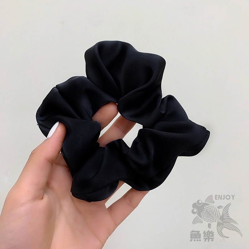 法式綢緞輕柔優雅風髮圈 髮飾 1組5入