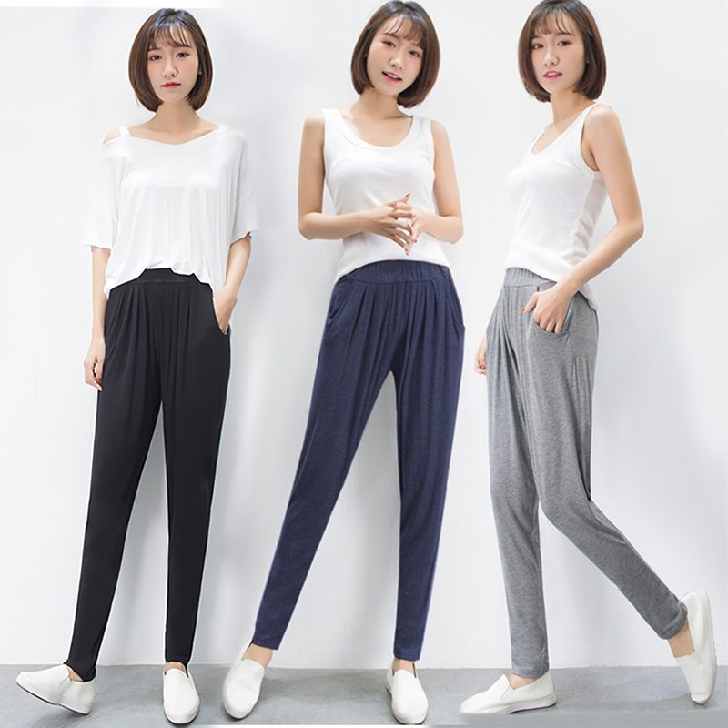 百搭寬鬆飄逸涼爽燈籠褲 休閒褲 寬褲 防蚊褲 大尺碼 瑜珈褲 兩款任選