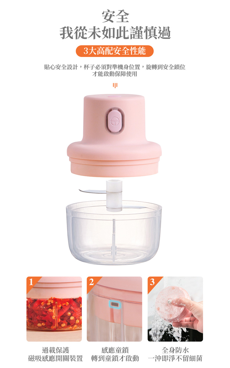 無線電動雙刀雙杯切菜料理機