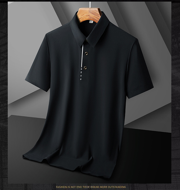 商務紳士高彈性免燙冰絲POLO衫 涼感上衣 L-6XL 8色 透氣吸濕排汗