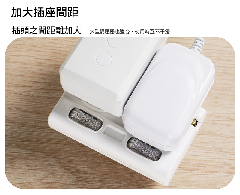 【太星電工】大間距3P二開二插分接式插座 壁插 轉接頭