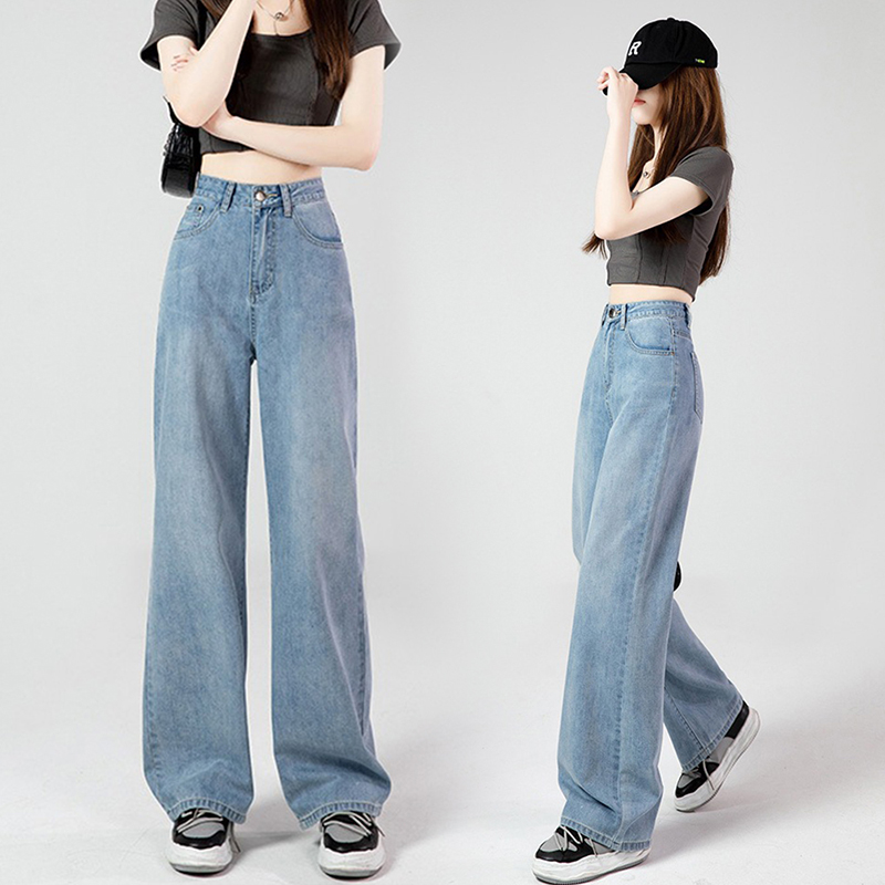 經典不敗牛仔褲寬褲 4色黑/牛仔藍/卡其/淺藍 M-XXL