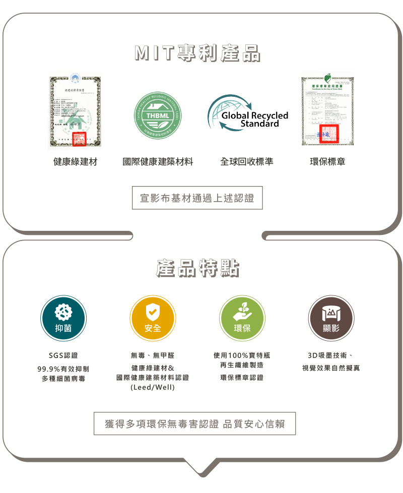 MIT台灣專利 DIY抑菌不織布自黏壁貼 10片裝