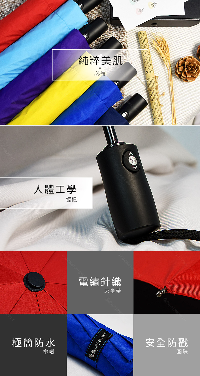 【雙龍牌】買一送一輕量降溫超防曬黑膠自動開收傘/速乾防風自動傘/雨傘/晴傘