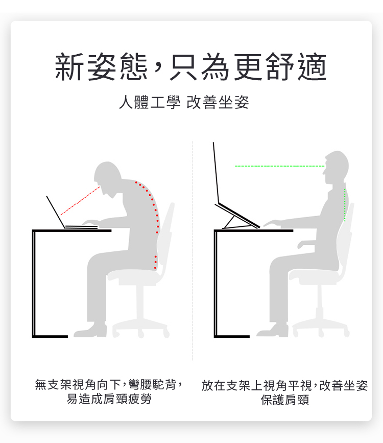 輕量級鋁合金便攜式筆電支架/書架/平板支架/MacBook支架