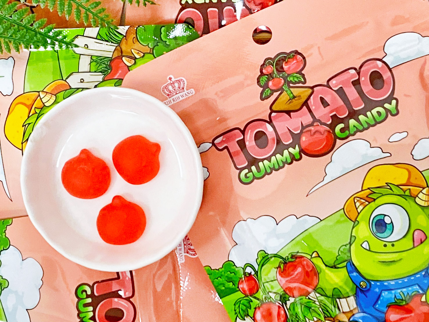 造型水果軟糖(500g/10袋/盒) 番茄造型/表情造型 糖果