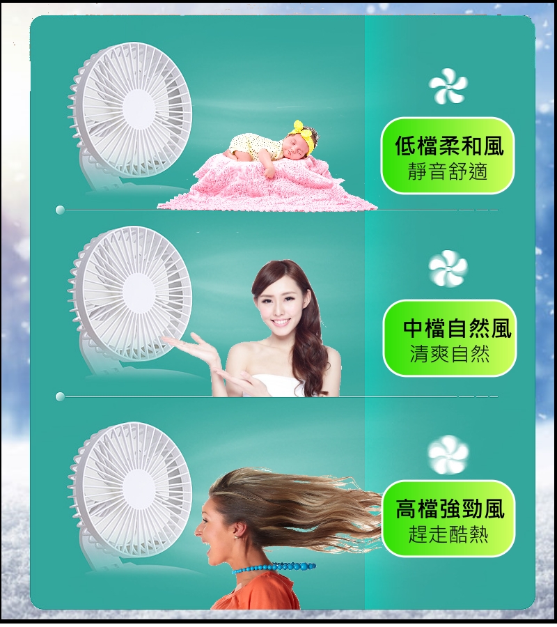 無線款 USB供電款桌上型自動旋轉涼風循環扇