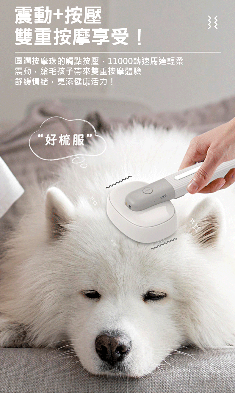 四合一寵物電動按摩梳 寵物梳
