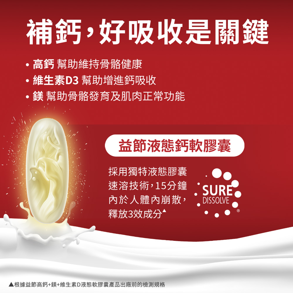 【Move Free 益節】高鈣+鎂+維生素D 液態軟膠囊 90顆