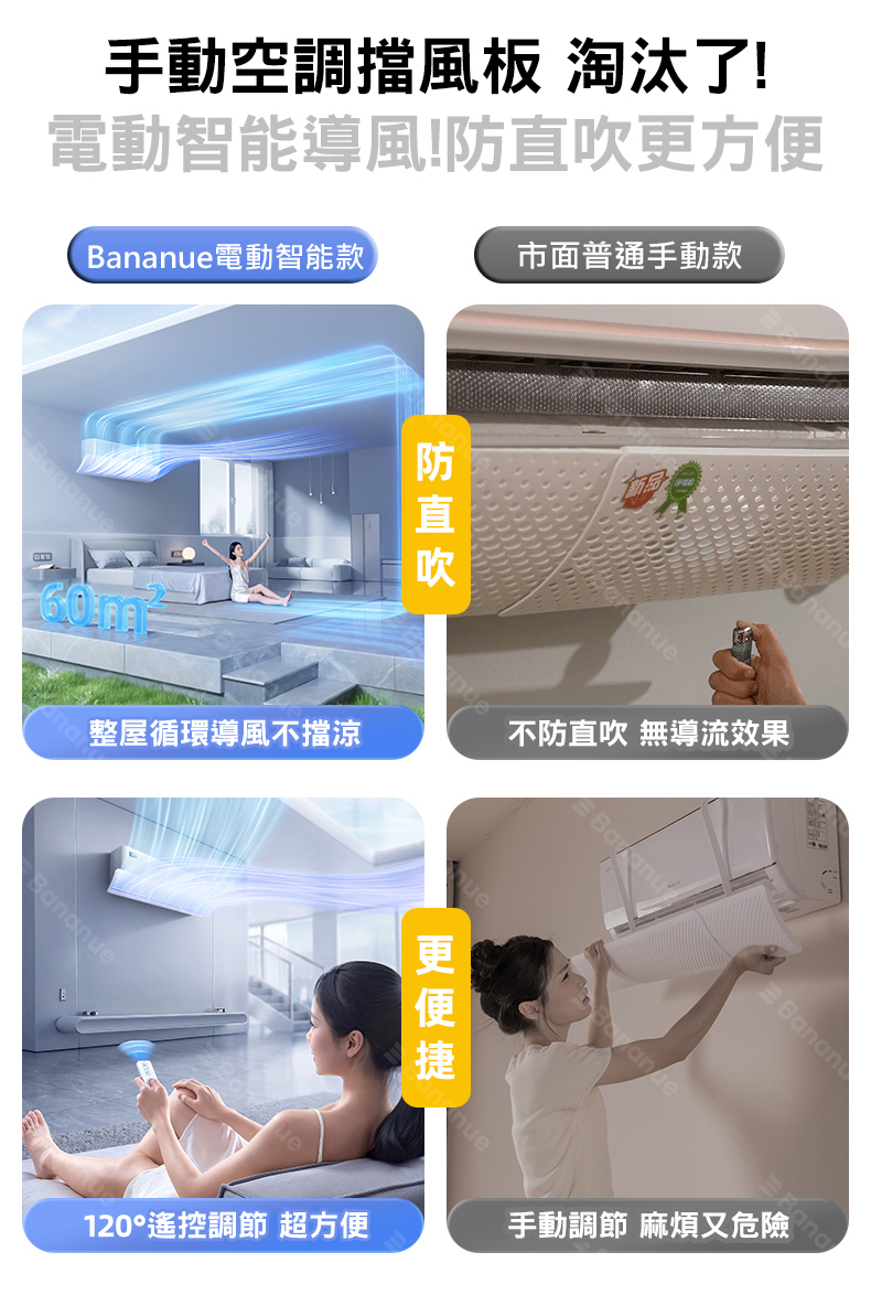 Bananue 電動遙控冷氣導風板