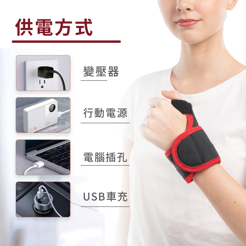 【Sunlus 三樂事】醫療級行動智能熱敷護腕 SP1405 三段溫控