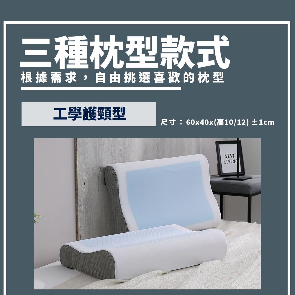 【BEST】冰晶涼感記憶枕 涼感枕頭 贈3M防潑水大和枕套(灰)