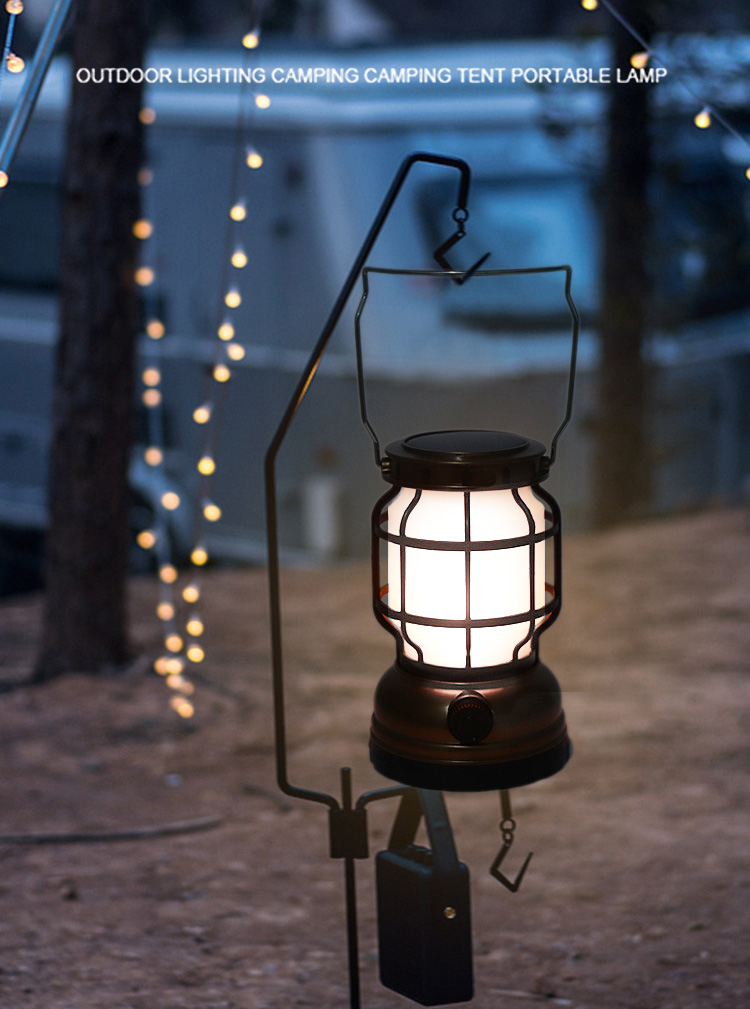 手提便攜USB太陽能露營燈