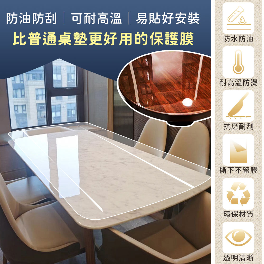 加厚傢俱防汙耐高溫透明保護膜