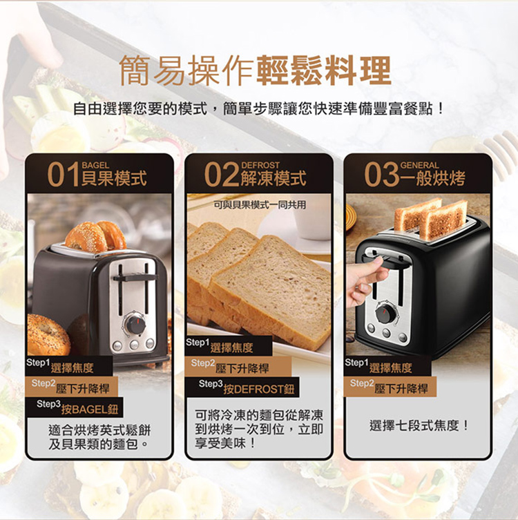 【美國漢美馳 Hamilton Beach】多功能烤麵包機 22444-TW