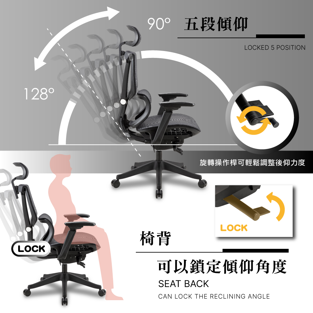 【E-home】Carlo卡洛意式高階底盤德國網人體工學電腦椅