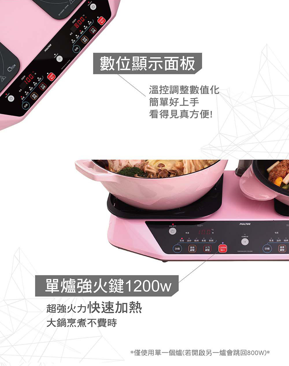 【MULTEE 摩堤】節能家電 雙爐Performa Duo IH
