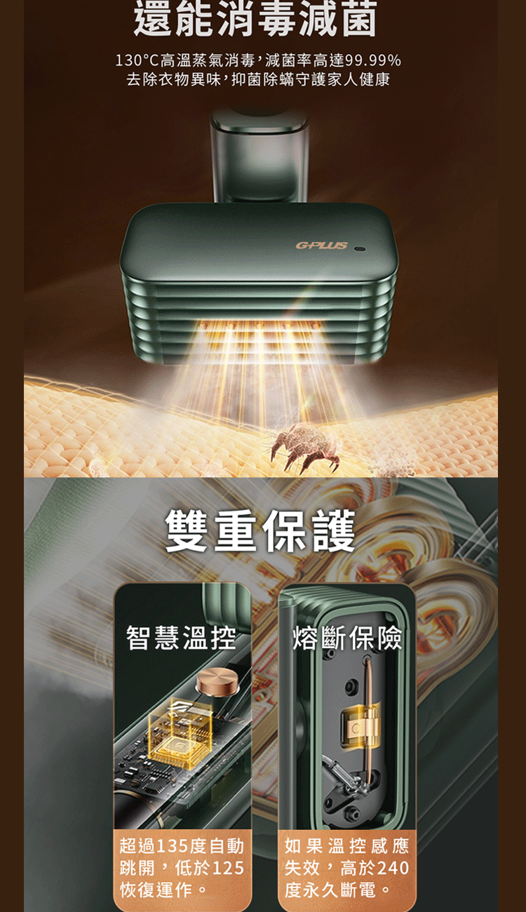 【G-PLUS拓勤】手持式蒸氣掛燙機熨燙機GP-HS001
