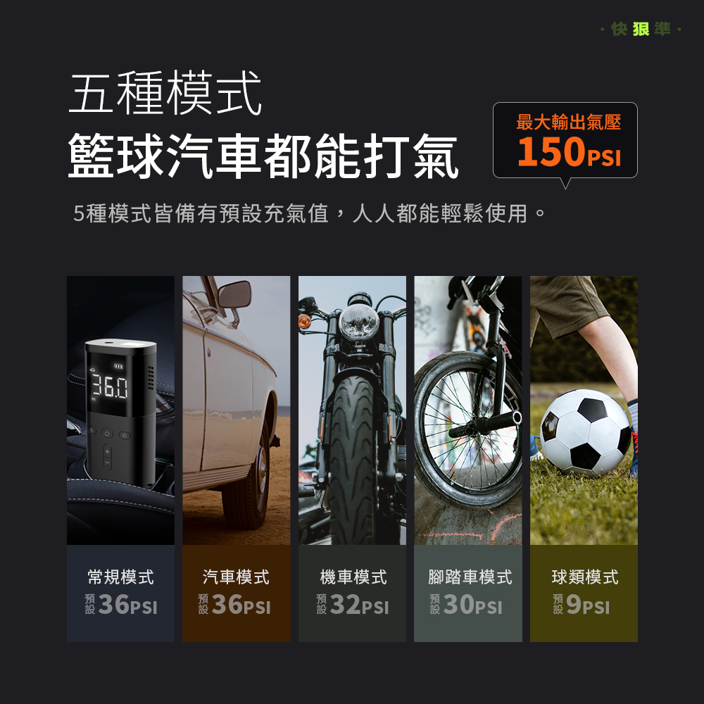 【Philo 飛樂】多功能疾速無線電動智能打氣機 TP20