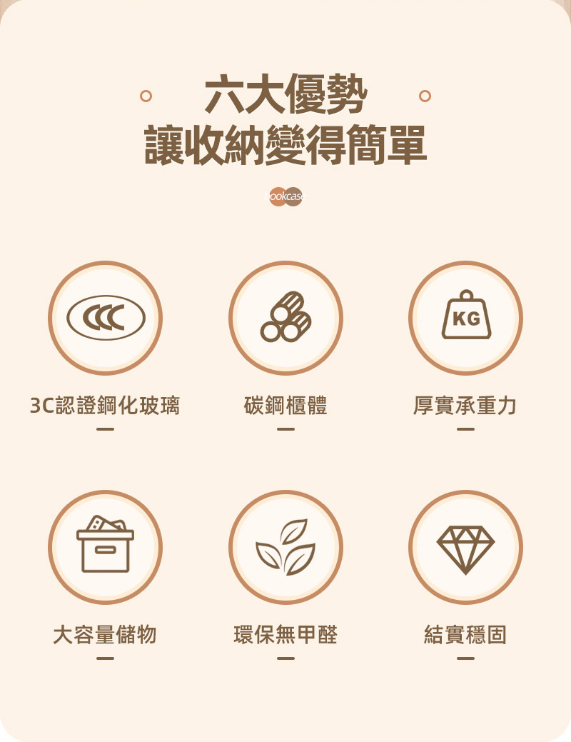 全碳鋼超耐重現代簡約收納櫃展示櫃書櫃 鐵藝收納櫃 儲物櫃 鋼化玻璃櫃門