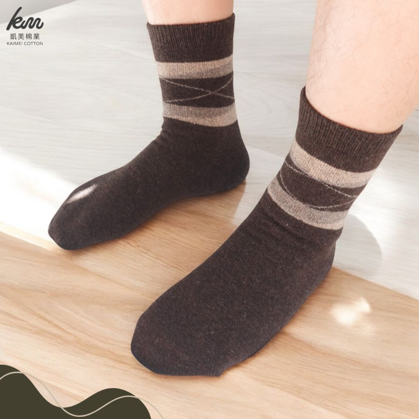 【凱美棉業】男款冬日必備精緻保暖毛襪 防寒襪 長襪 冬天襪 -英倫紳士款