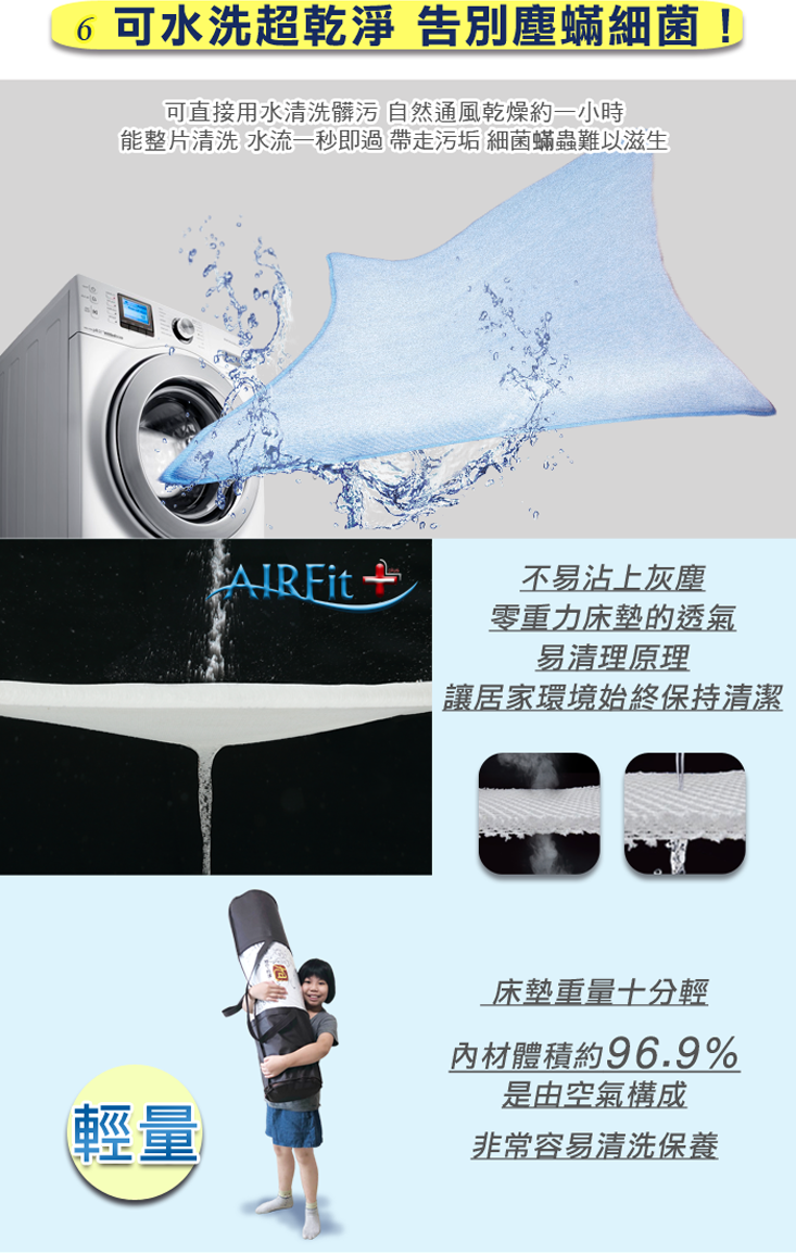 瞬間涼感零重力支撐床墊