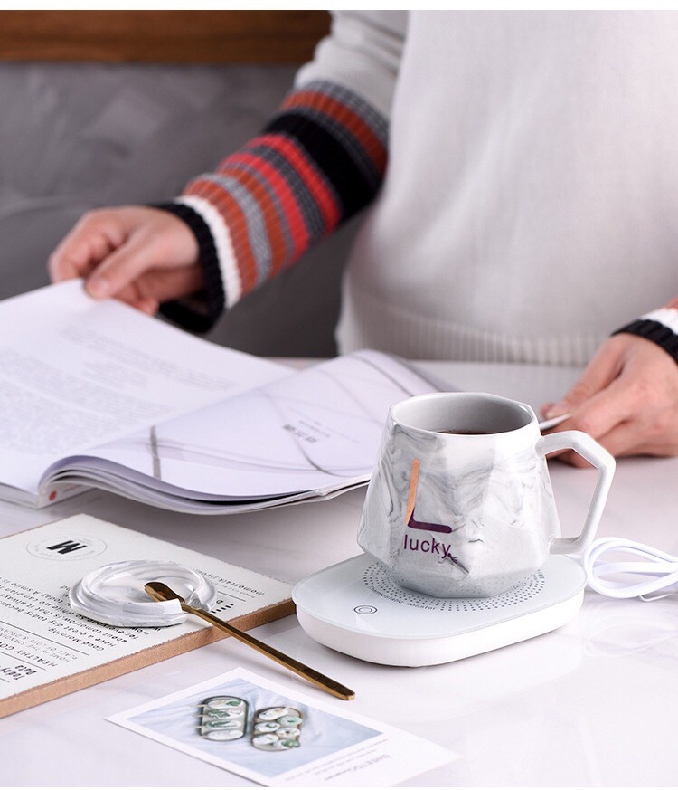 55°大理石式恆溫杯墊禮盒