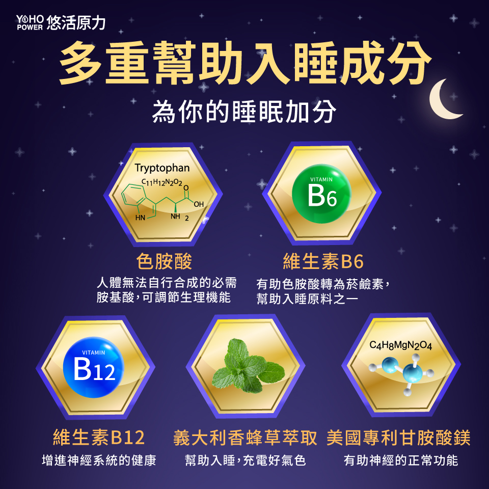 【悠活原力】晚安好眠組 助眠GABA + 海藻鈣鎂錠 色胺酸