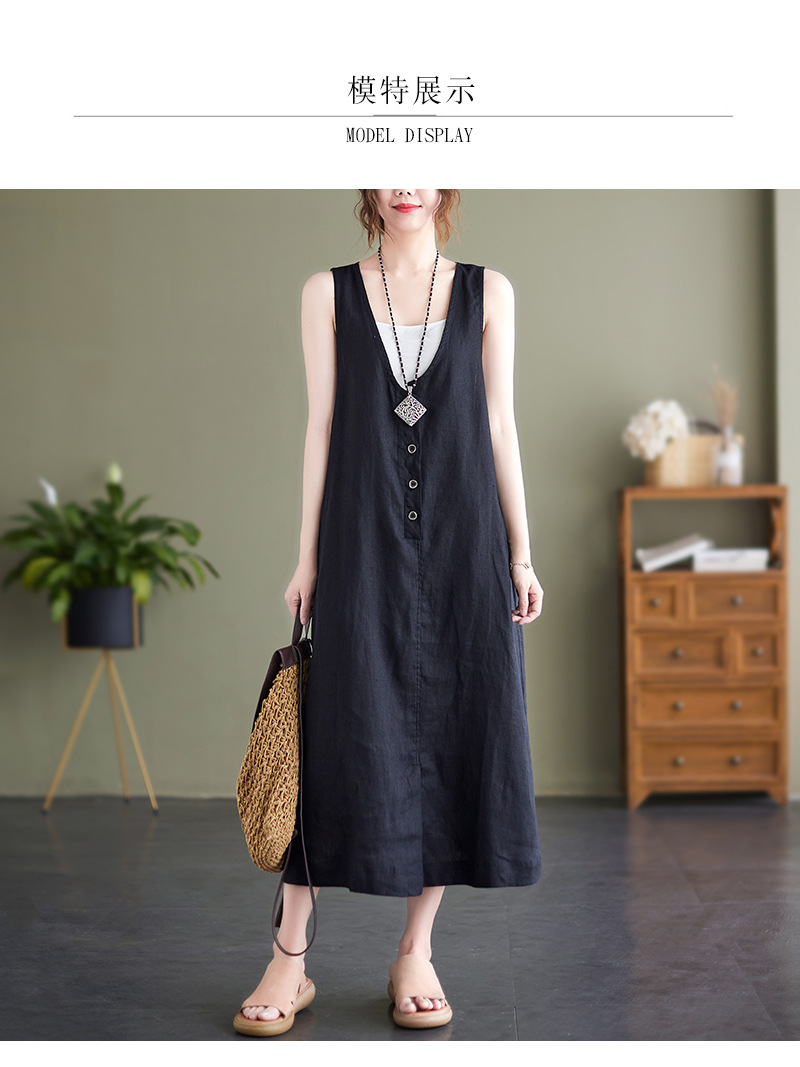 中大尺碼寬鬆涼爽修身顯瘦連身裙 2款 L-2XL 洋裝 連衣裙