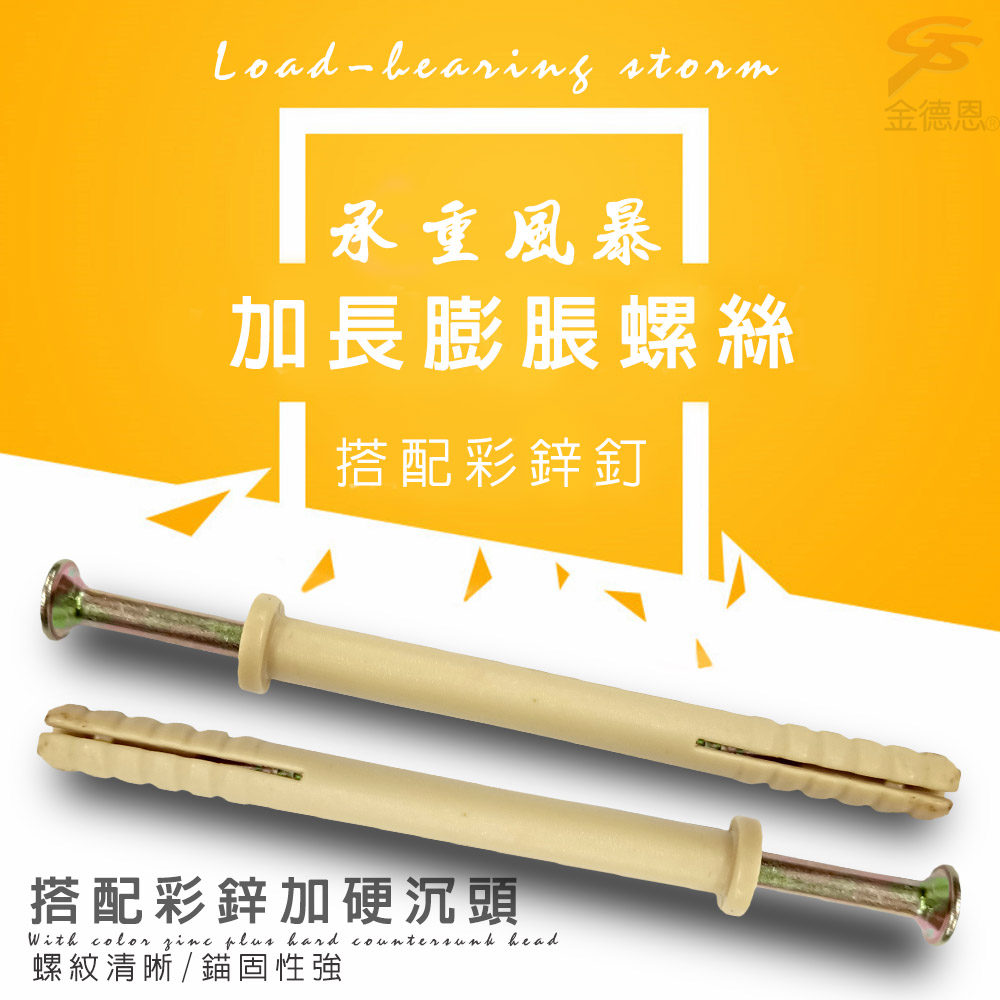 金德恩MIT 鍍鋅尼龍膨脹螺絲組GS02274