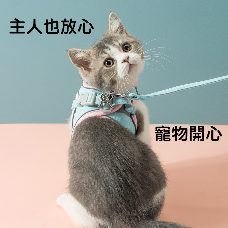 寵物胸背帶附牽繩 寵物H胸背帶 夜間反光